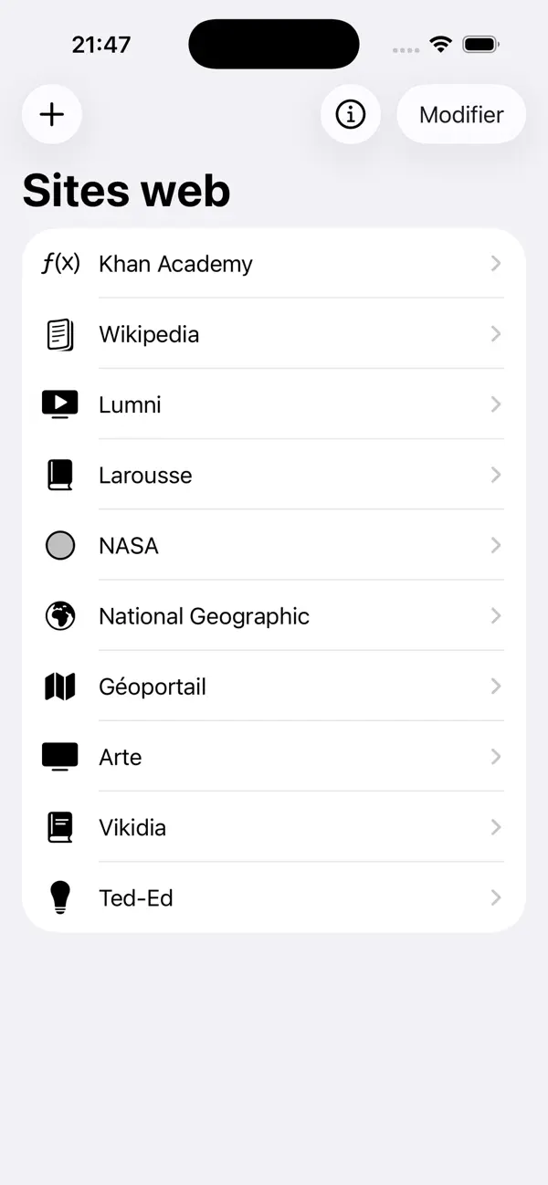 Screenshot #1 pour Web Clips