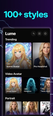 Lume Photo Portrait AI Editor screenshot