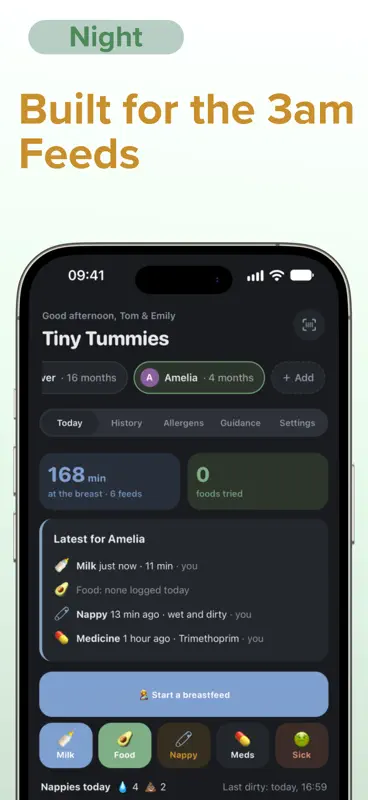 Tiny Tummies: Feed & Nappy Log screenshot 6 of 7