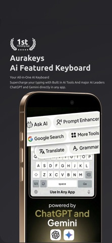 Aurakeys Ai keyboard screenshot