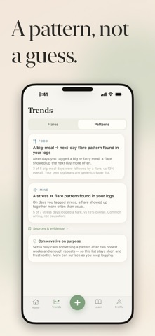 Settla IBS & Gut Tracker iPhone screenshot
