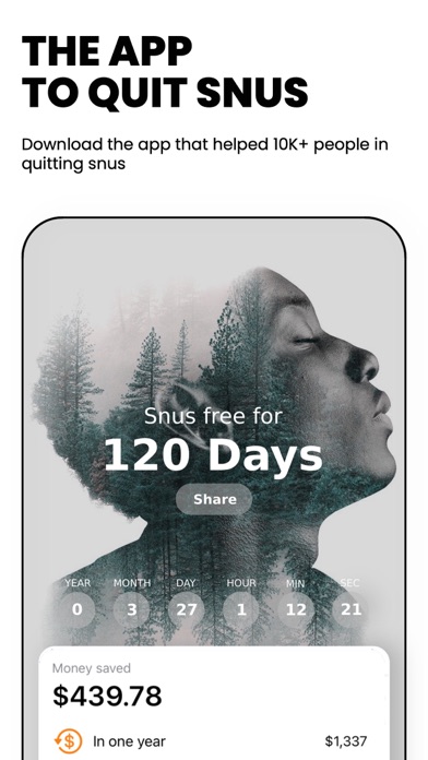 Quit Snus iPhone screenshot 1 - Health & Fitness app