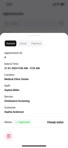 Booknetic Staff Dashboard screenshot