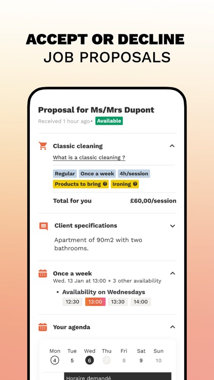 Self-employed jobs Wecasa Pro screenshot-5