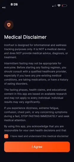 Скриншот IronFast — Fasting Timer на iPhone 5