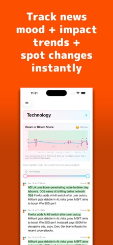 Dense: AI News Digest Widget iPhone screenshot