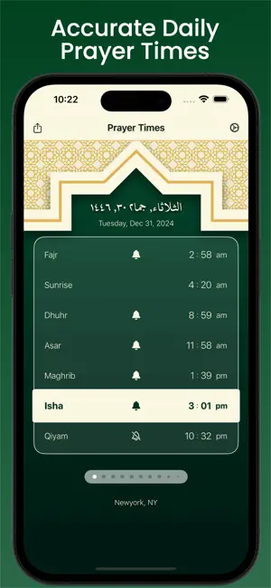 Azan Pray Times iPhone screenshot 1