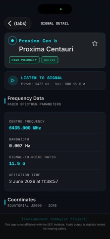 SETI App: Signal Explorer Screenshot 4 of 4