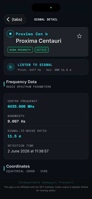 SETI App: Signal Explorer Screenshot 4 of 4