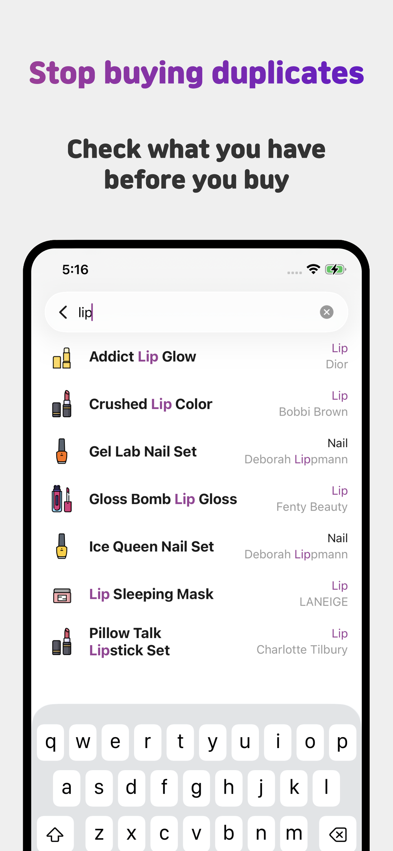 Wonder Powder: Cosmetics list