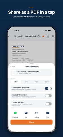 LumenScan: Private PDF Scanner iPhone screenshot