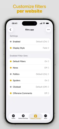 Capture d'écran de Filtre - Keyword Filter sur iPhone 4