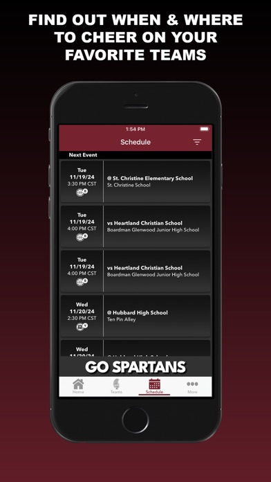 Boardman Spartan Athletic iPhone screenshot 3 - Sports app
