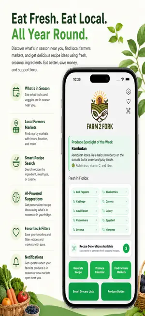 Farm2Fork: Seasonal Recipes screenshot 1