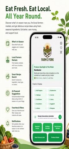 Farm2Fork: Seasonal Recipes iPhone screenshot