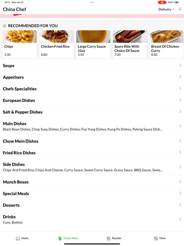 China Chef Irvine iPad screenshot