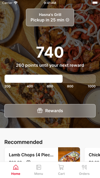 Hasna's Grill app screenshot