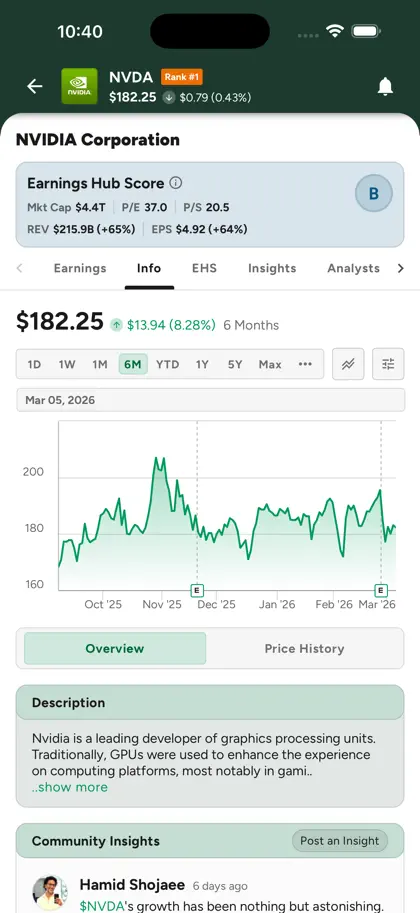 Screenshot 6 von 6 zu Earnings Hub and Calendar