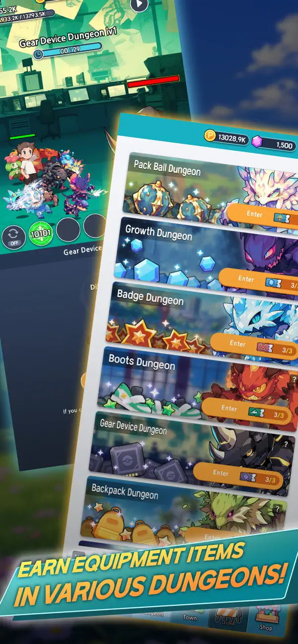 PackMon Idle:Trainer Simulator Hack screenshot 11 - game app interface