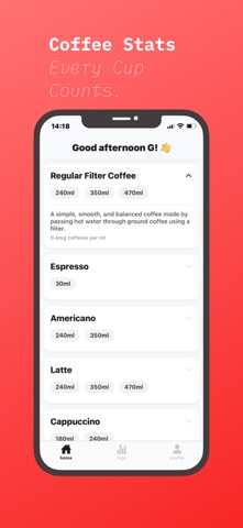 Coffee Stats Screenshot 1 of 6