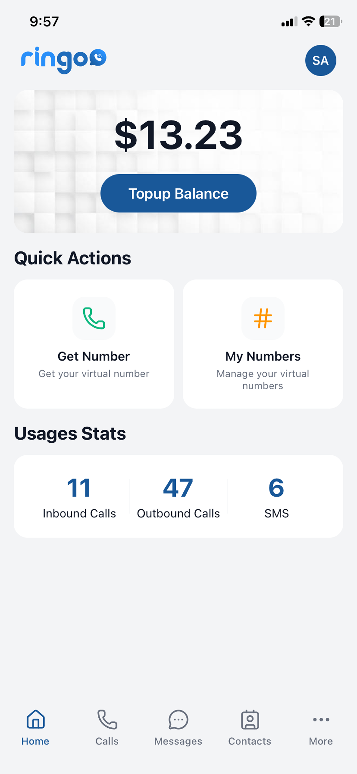 RingoO: Virtual Number App