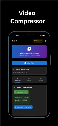 Video Compressor,Reels: VidFit iPhone screenshot