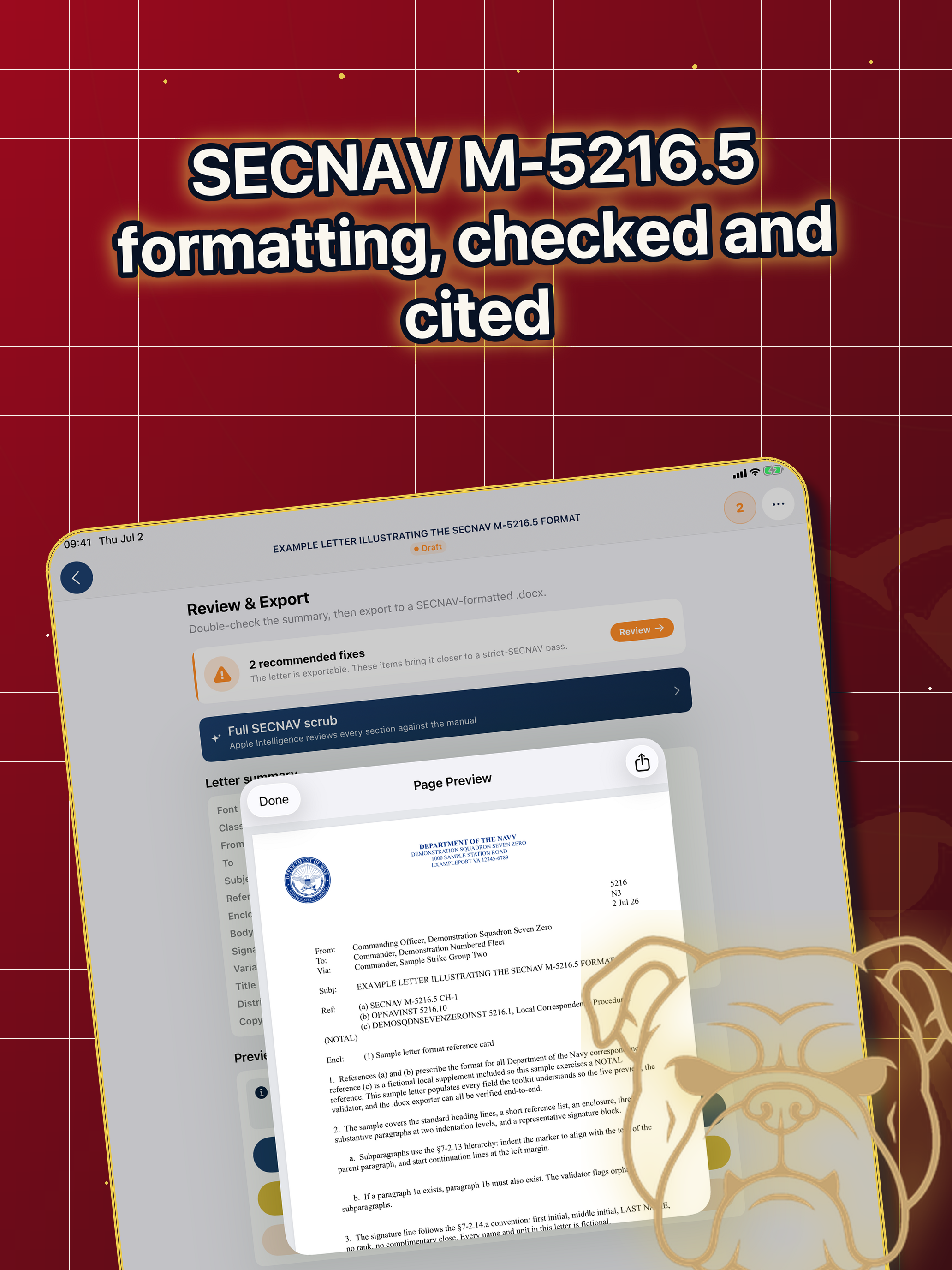 Naval Letter Builder screenshot 10