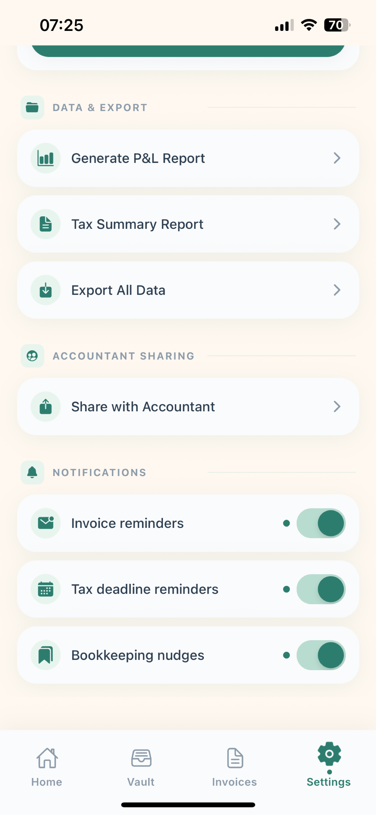 Sorted — Self-Employed Tax