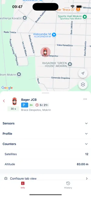 Monitoringnet GPS screenshot 2