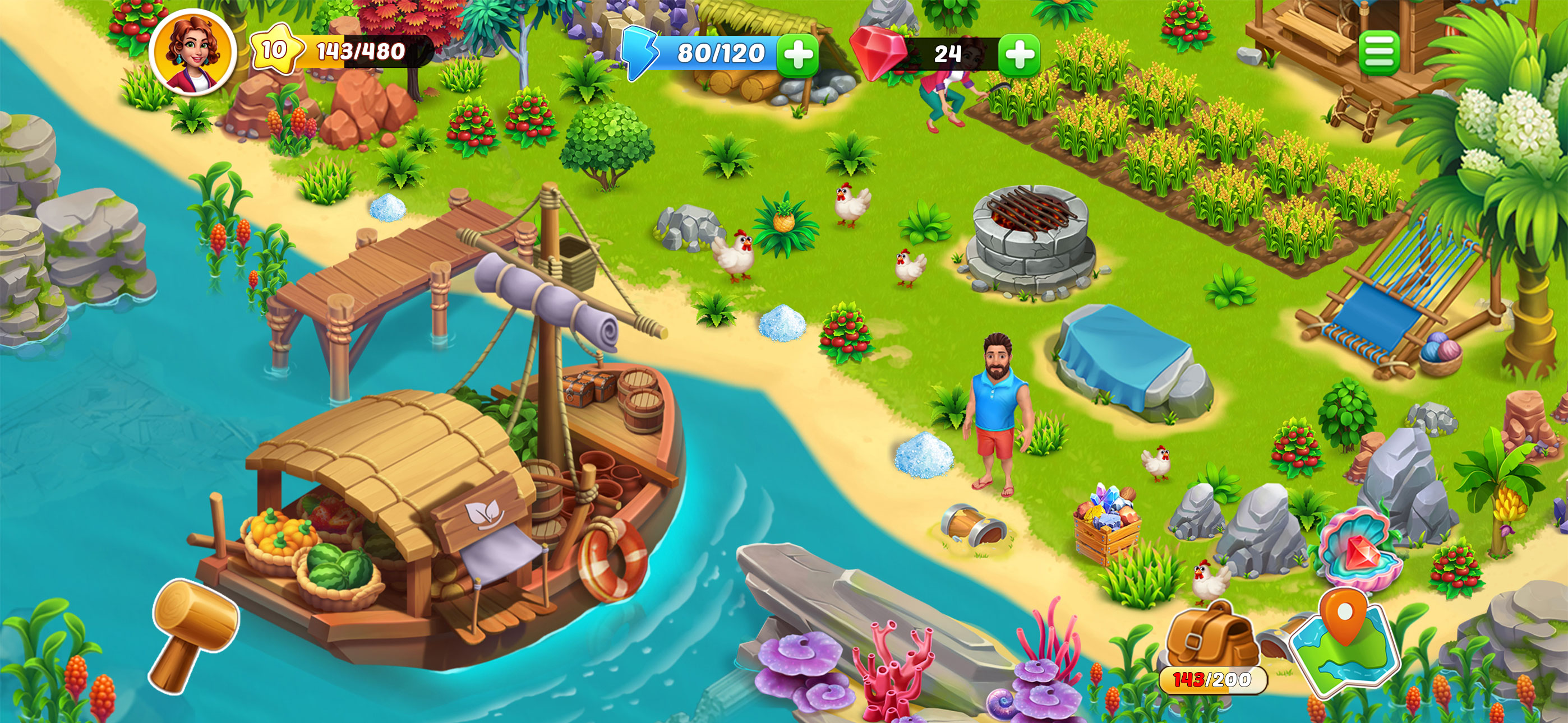 Kong Island: Farm & Survival