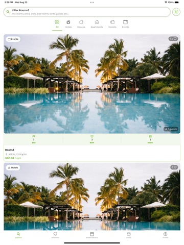 QuickBookings iPad screenshot