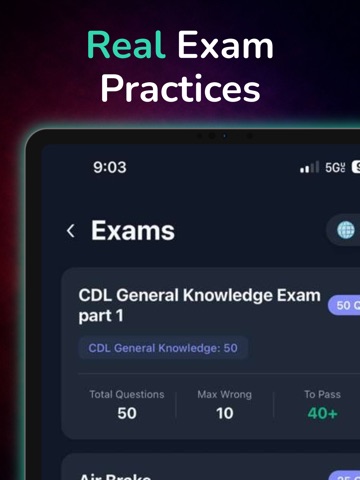 CDL PermitPro iPad screenshot