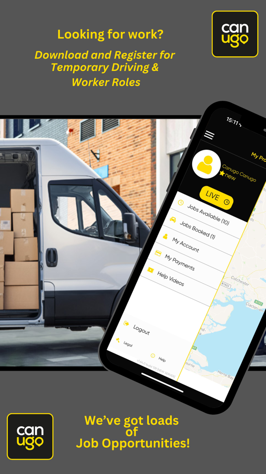 #1. Canugo - Driver & Worker App (iOS) 由: appt.so