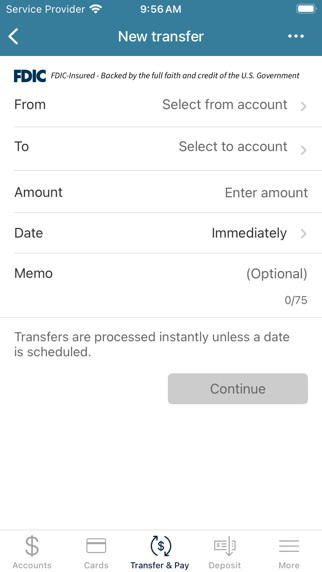 MV Bank Mobile Banking Screenshot