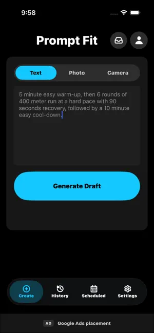 Prompt Fit screenshot 1