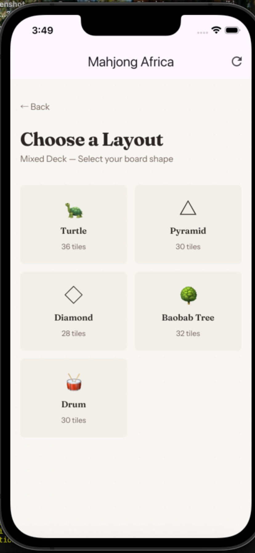 Mahjong Africa — Adinkra tiles