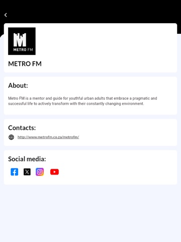 METRO FM Music Awards iPad screenshot