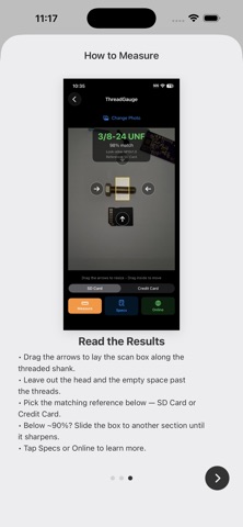 Thread Gauge iPhone screenshot