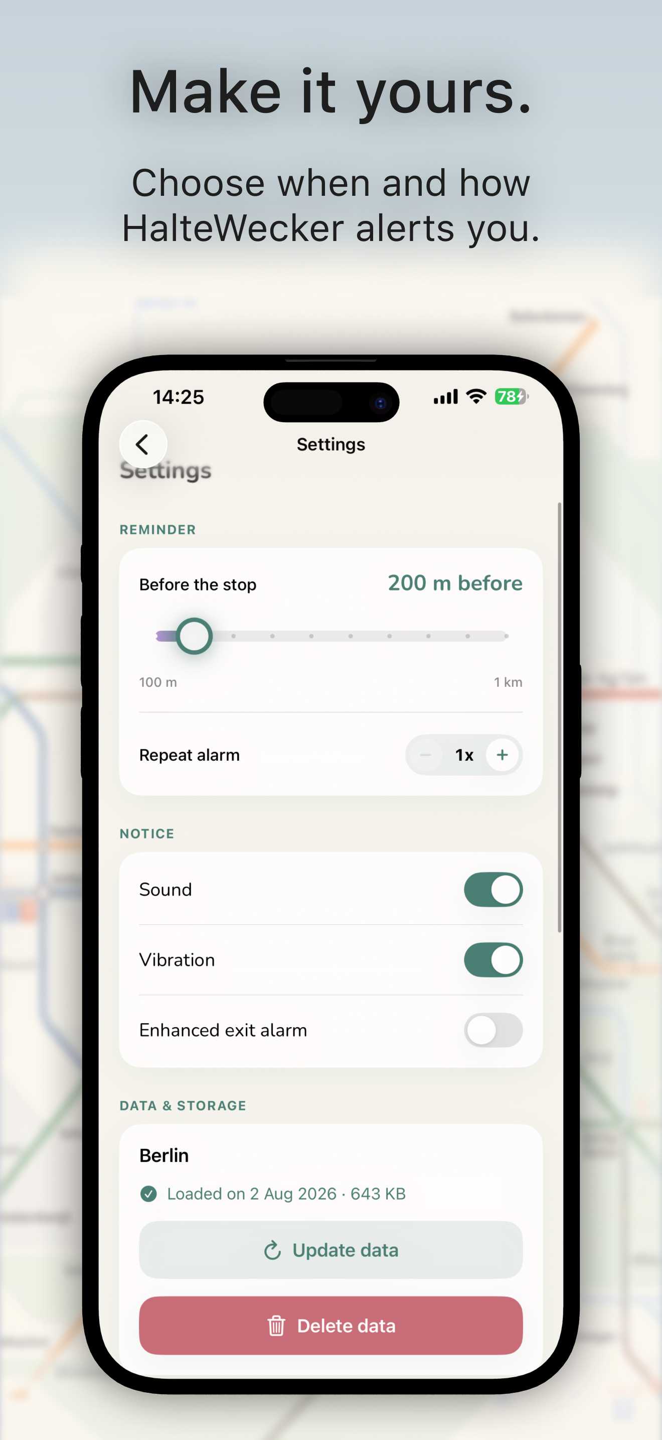 HalteWecker – Stop Alarm screenshot 10