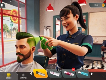 Barber Shop Makeover Salon: 3D