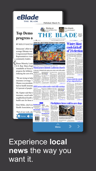 THE BLADE iPhone screenshot 3 - News app