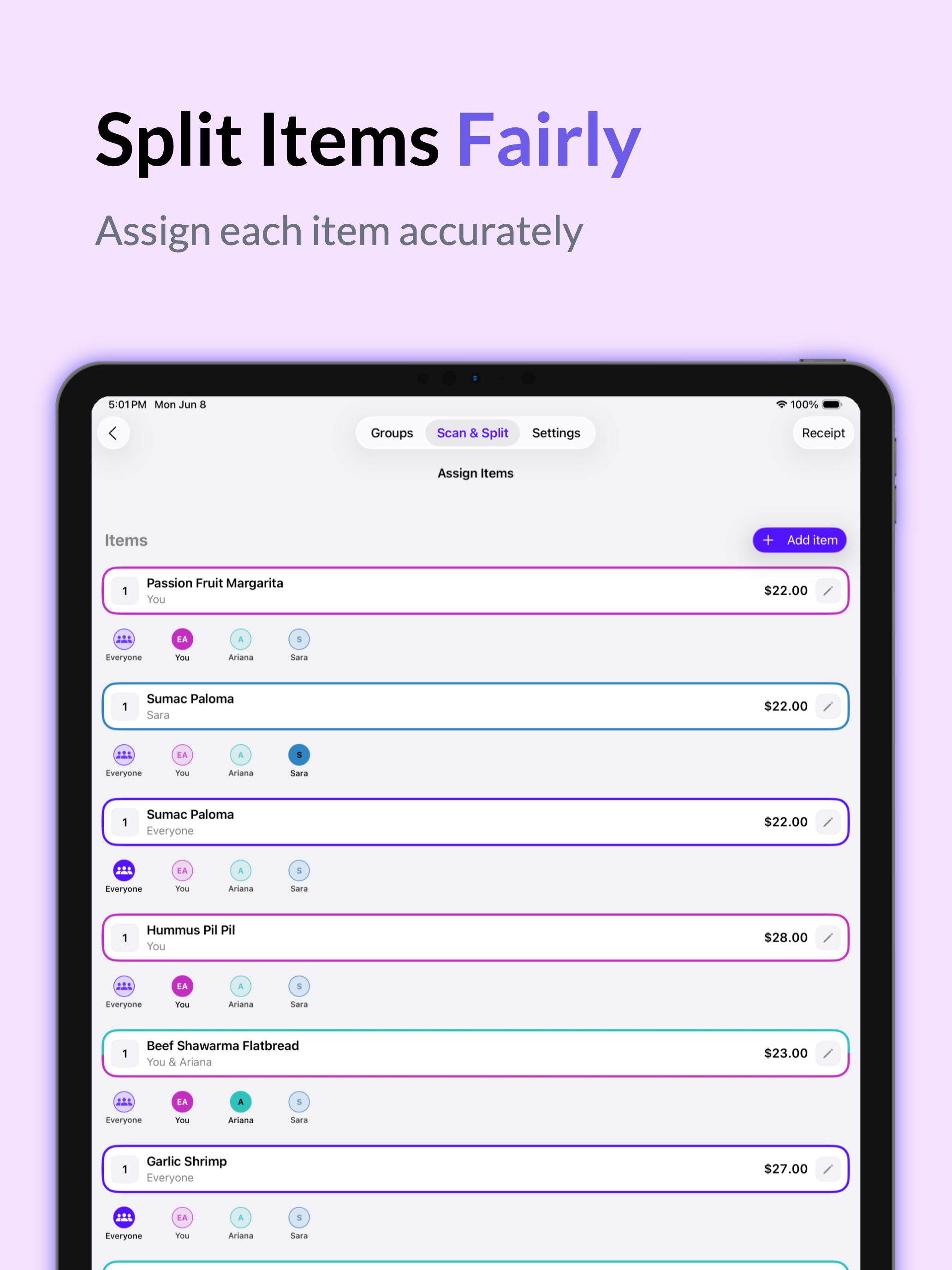IOU: Split Receipts & Expense