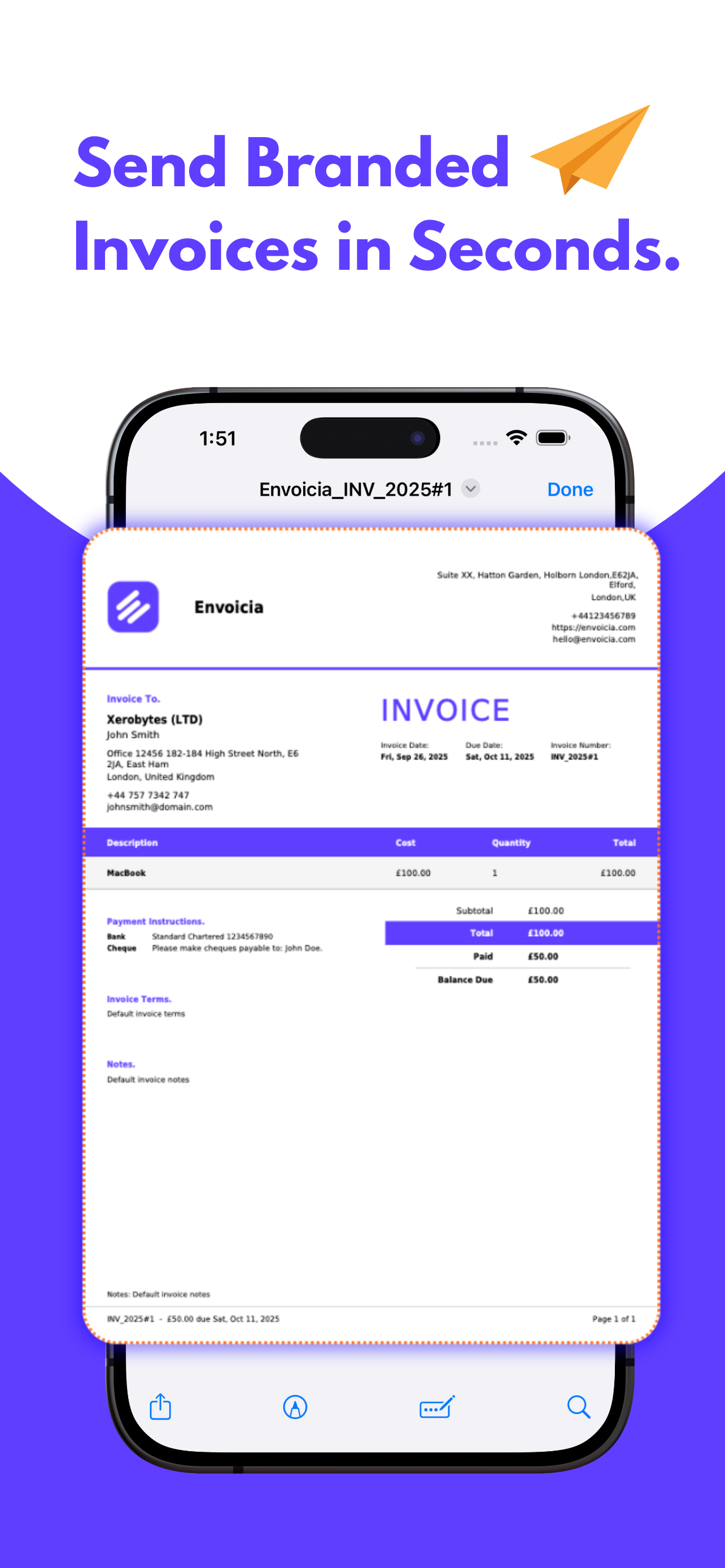 Invoice Generator - Envoicia