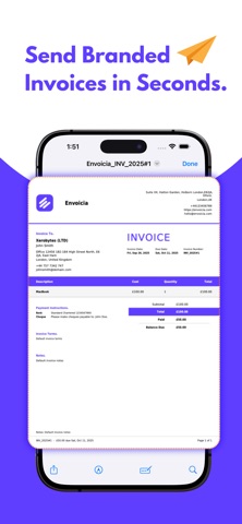 Invoice Generator - Envoicia screenshot