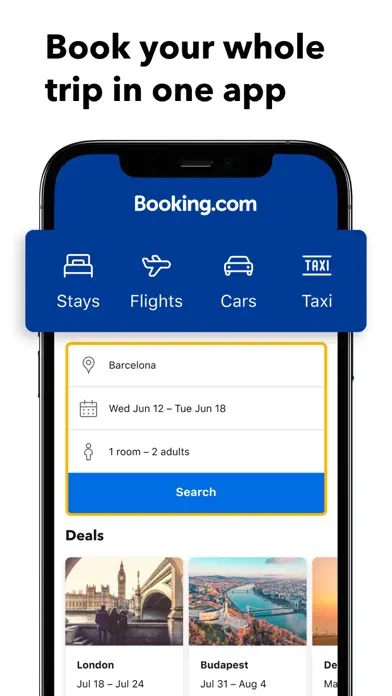App Store-Screenshot 1 von Booking.com: Hotels & Travel