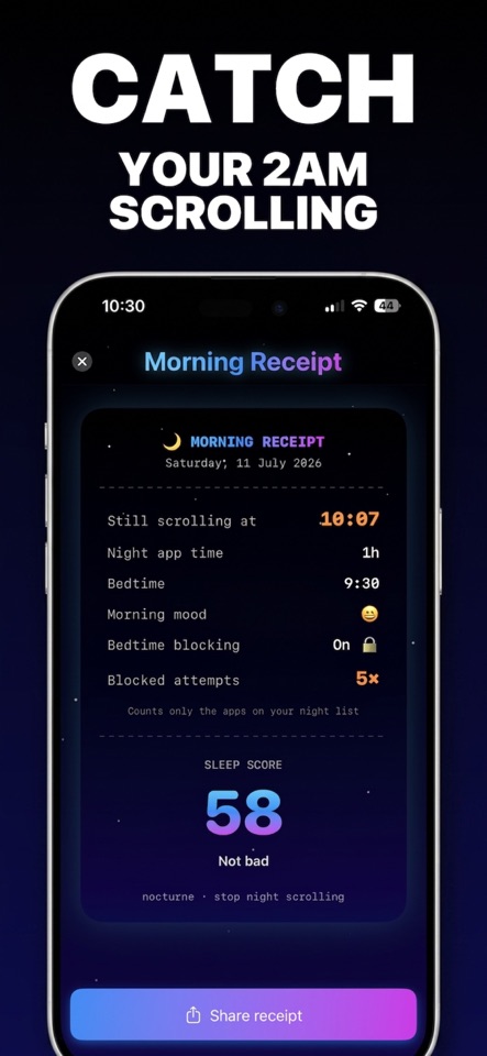 Nocturne: Stop Night Scrolling screenshot 1