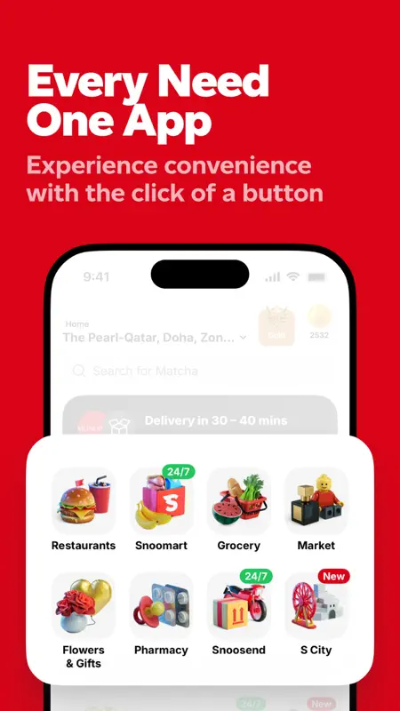 Snoonu: Food Delivery・Shopping screenshot 1 of 9