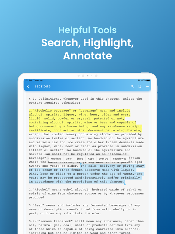 New York Laws iPad screenshot 4 - Reference app