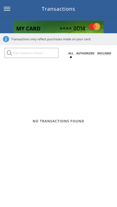 Longshore FCU Debit Screenshot
