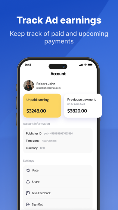 AdMob Earnings & Revenue Stats Screenshot